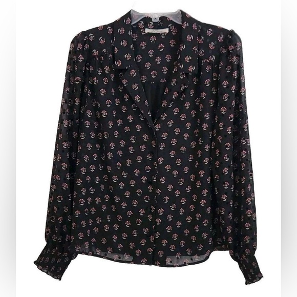 DR2 by Daniel Rainn Women's XL 14-16 Black Button Front Blouse Top NWOT NEW - Picture 9 of 12